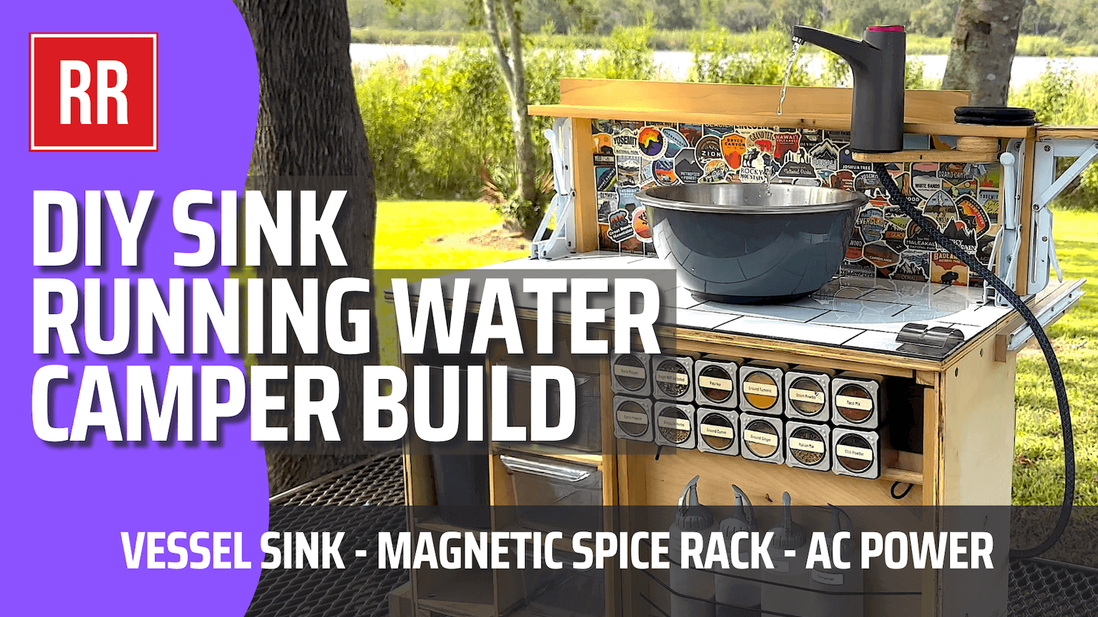 INCREDIBLE Camper Van Sink with Running Water and AC Power!